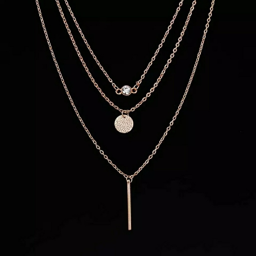 Multi layer necklace Gold & silver NWT - Picture 4 of 7